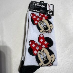 NWT Disney Minnie Mouse  Socks - White, Red, and Black